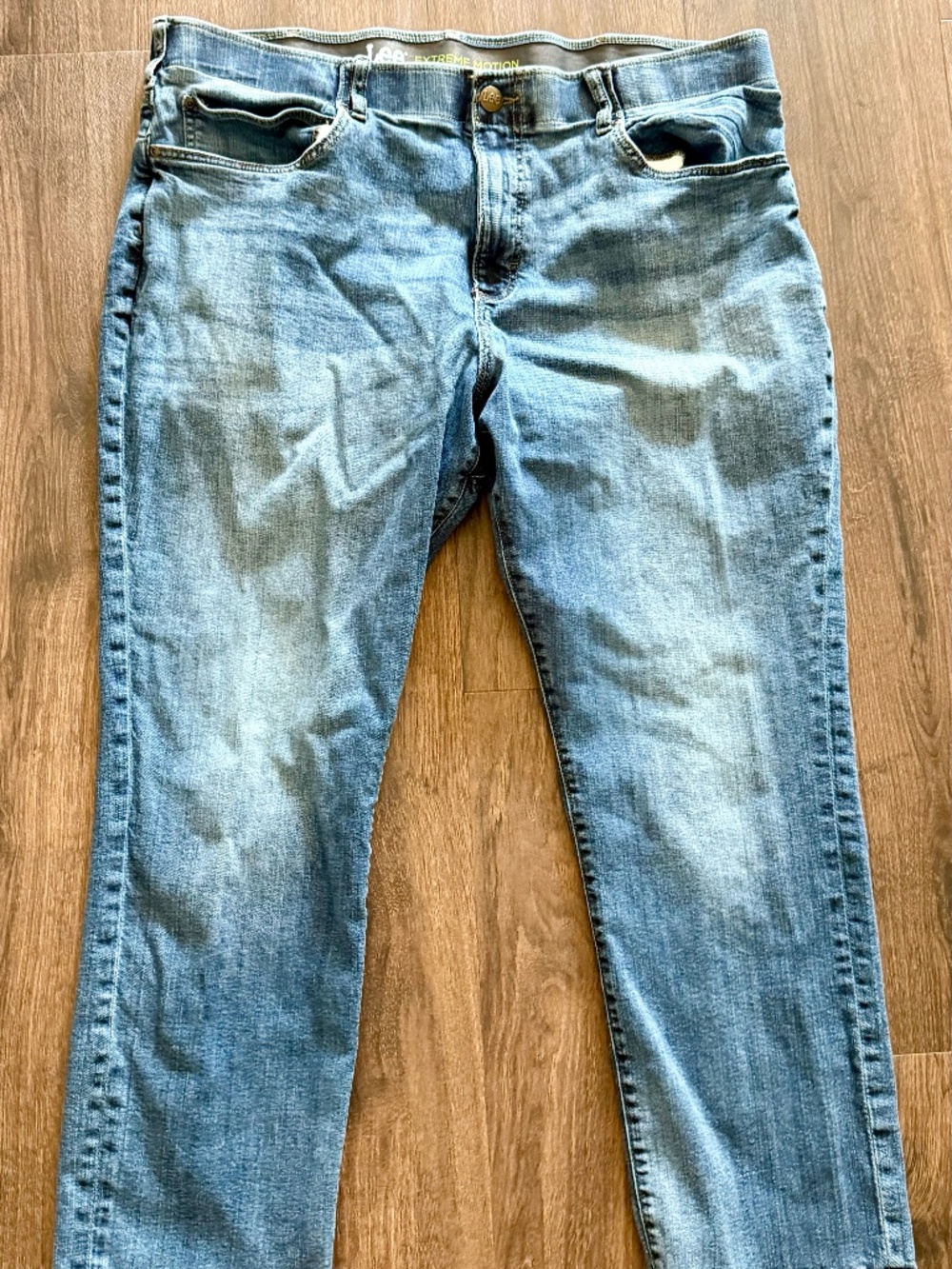 Lee Men's Big & Tall Extreme Motion Straight Tapered Leg Jeans - Blue - 44x30